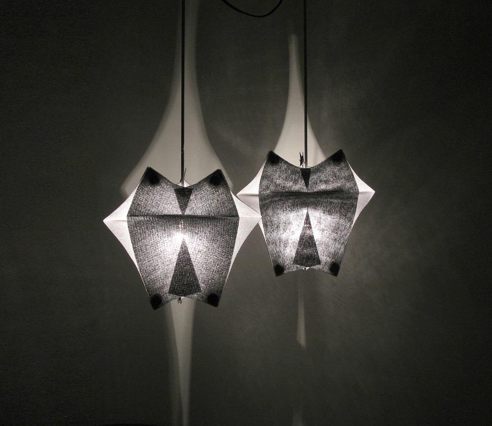 Lighting Fixtures Made of Buckram Fabric - Se’Paar by Taeg Nishimoto (4)