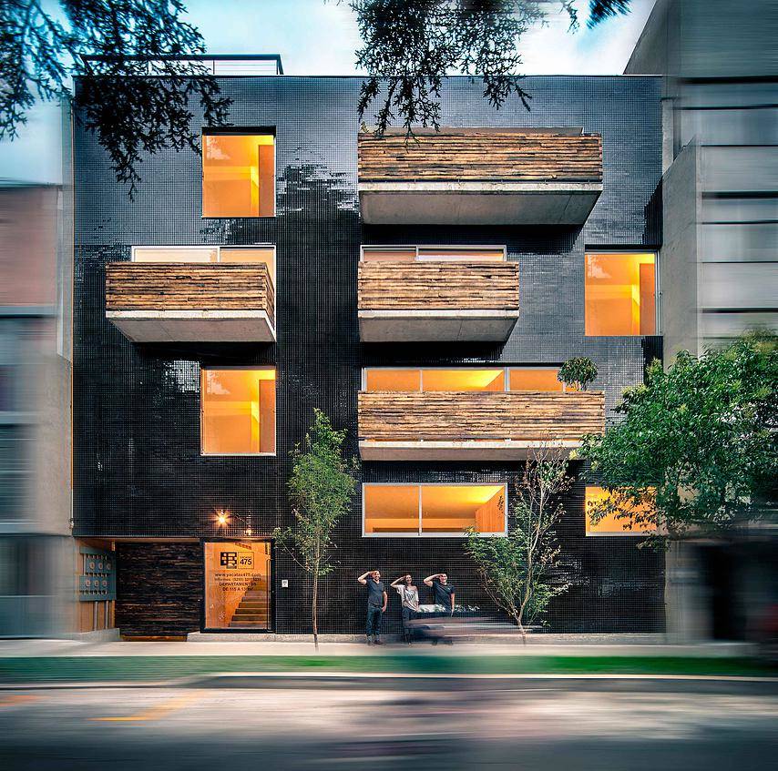 This Apartment Building Has a Black-Reflective Square-Shaped Facade (1)