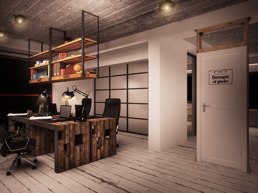 IT Office industrial style interiors designed by Ezzo Design (2)