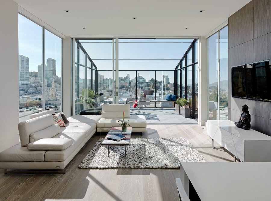 living room, Feldman Architecture