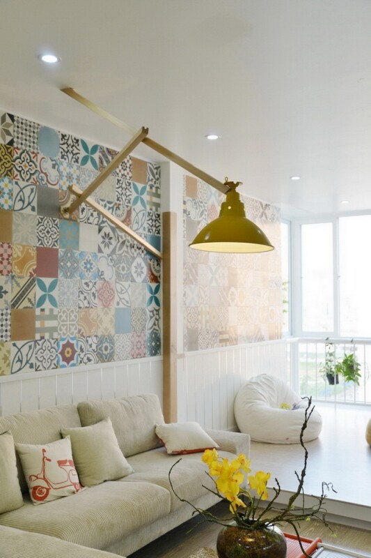 Ceramic Tiles Used as a Decorative Material - HT Apartment in Vietnam (13)