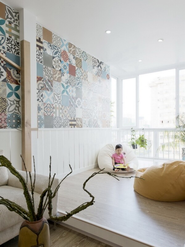 Ceramic Tiles Used as a Decorative Material - HT Apartment in Vietnam (14)