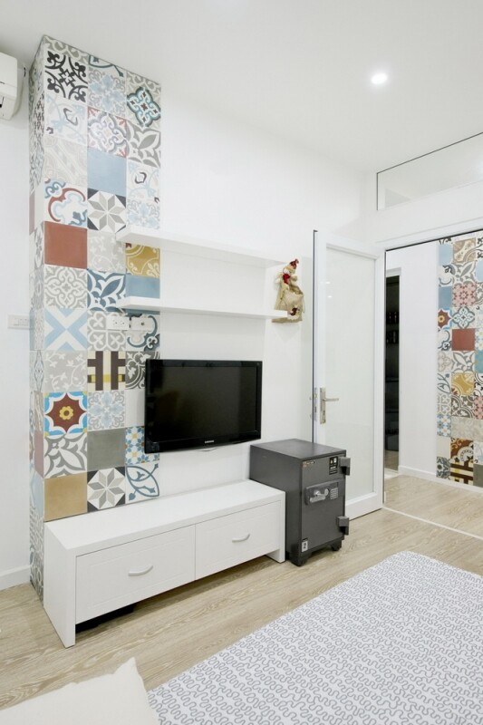 Ceramic Tiles Used as a Decorative Material - HT Apartment in Vietnam (8)