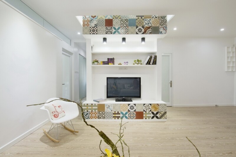 Ceramic Tiles Used as a Decorative Material - HT Apartment in Vietnam (9)