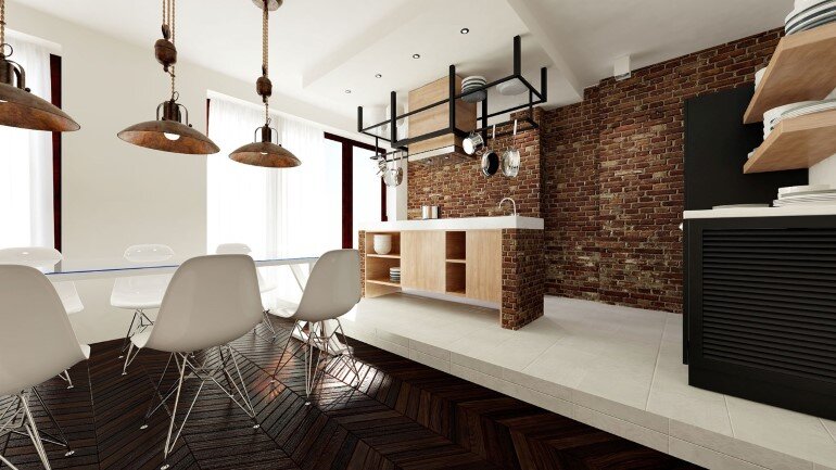 Two Apartments Merged In An Industrial Style (2)