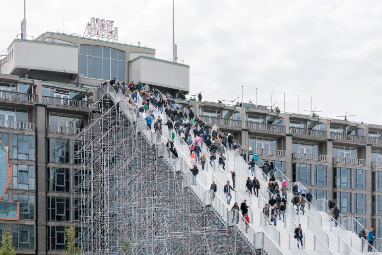 Scaffolding Structure - The  Stairs to Kriterion in Rotterdam (1)
