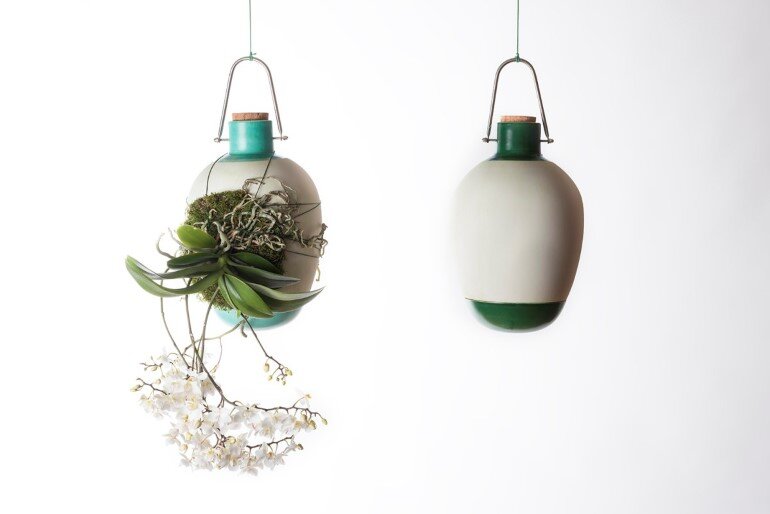 Aerial Ceramic Vases for Indoor Epiphytic House-Plants