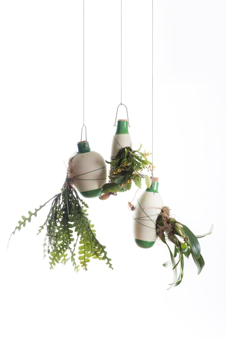 Aerial Ceramic Vases for Indoor Epiphytic House-Plants (2)
