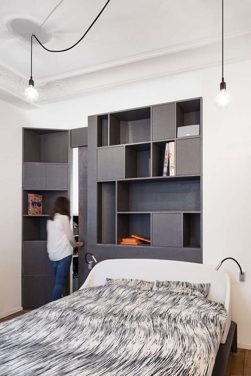 A Small Parisian Apartment with Ingenious Interior Design Studio Razavi Architecture 10