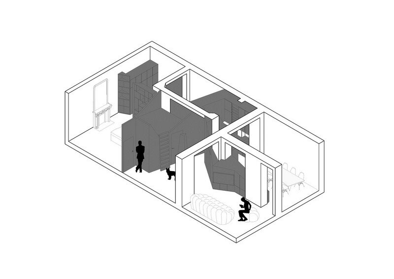 A Small Parisian Apartment with Ingenious Interior Design Studio Razavi Architecture 12