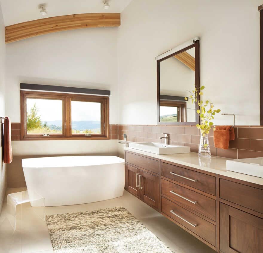 bathroom, A Wyoming Getaway Home for a Family of Five