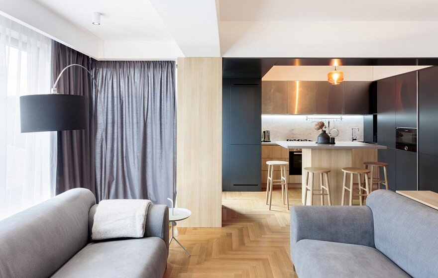 Inviting Apartment With A Stylish and Warm Interior Design Rosu & Ciocodeica 7