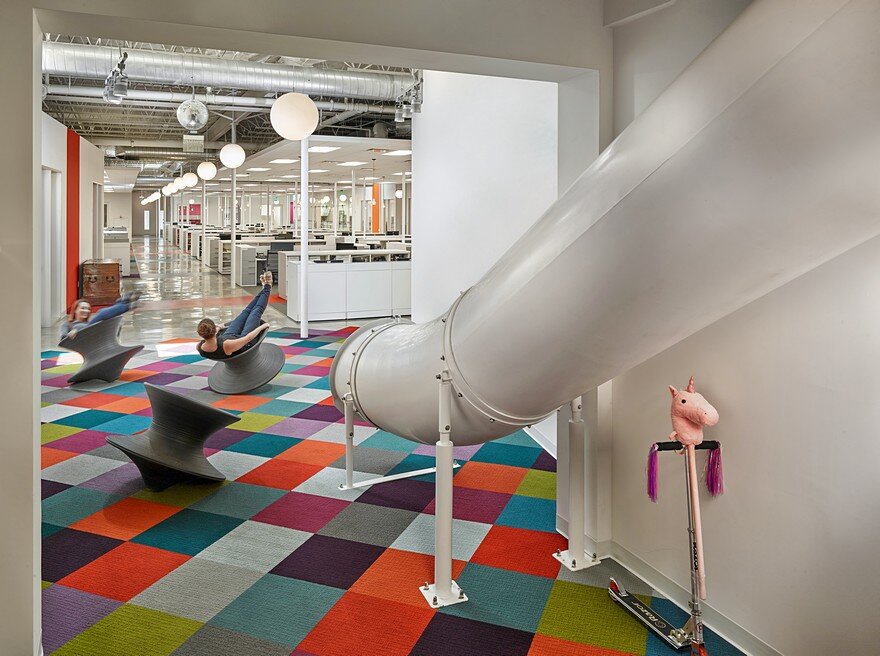 Stantec Designs Headquarters for Hospitality Upholstery Leader Valley Forge Fabrics 4