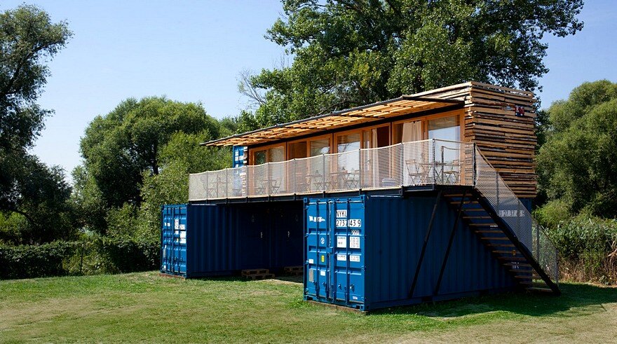 Small Mobile Hotel Made From Three Shipping Containers 1