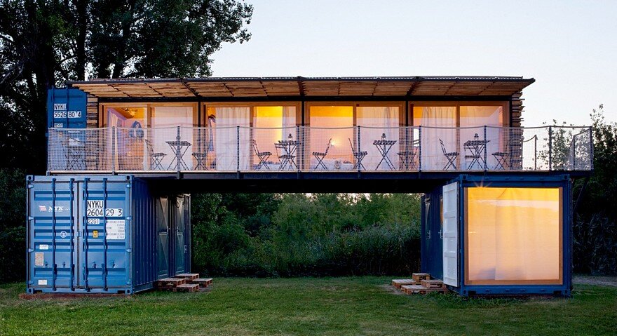 Small Mobile Hotel Made From Three Shipping Containers 14