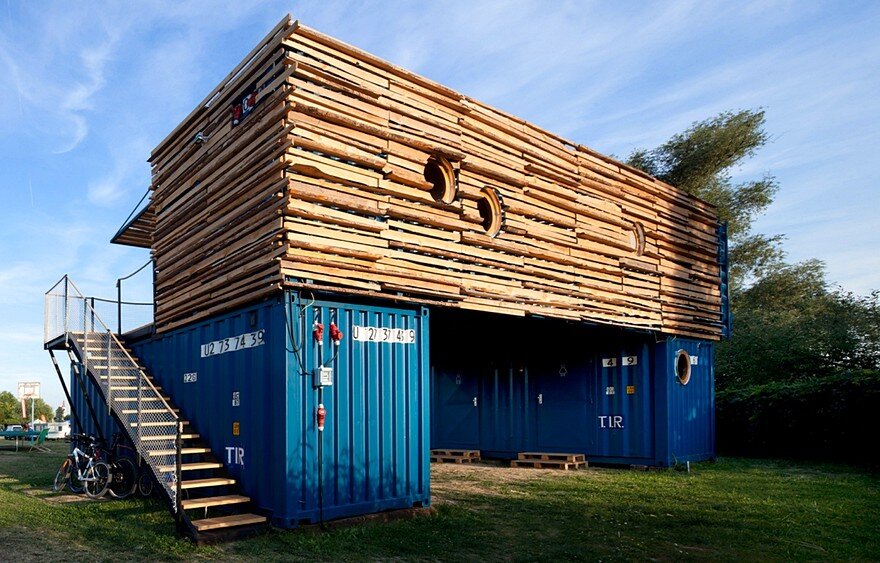 Small Mobile Hotel Made From Three Shipping Containers 13