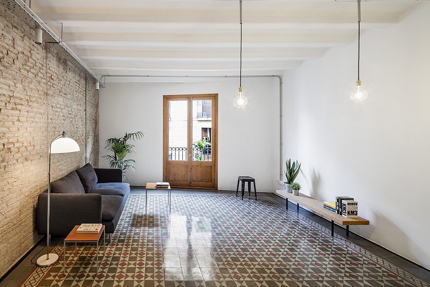 Beautiful Floor Tiles in This Old Barcelona Apartment Remodeled by RÄS 1
