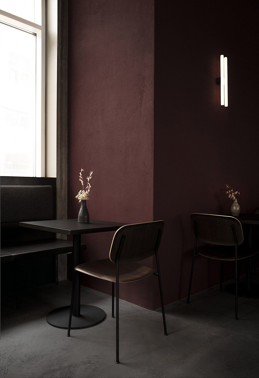 Copenhagen Restaurant Exhibiting Warm and Material Richness Against Raw Concrete Walls 12