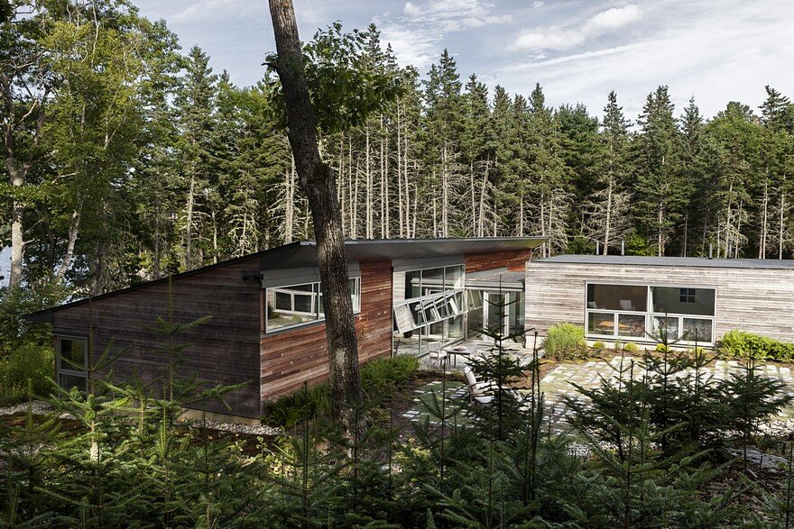 Maine Contemporary Retreat in a Scenic Cove Surrounding by a Dense Forest