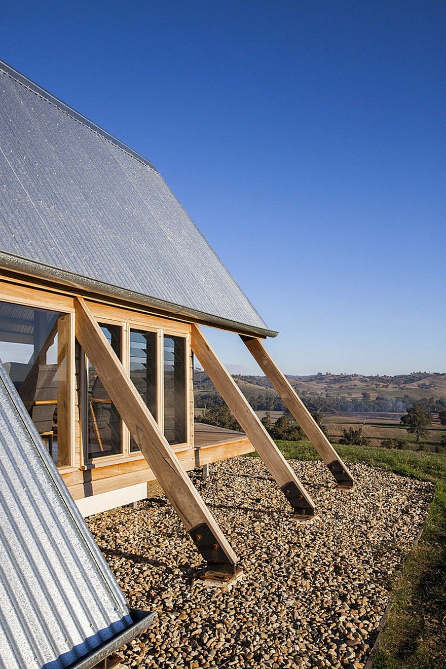 Kimo Hut is an A-Frame-Tent Shape with Two Open Ends and a Corrugated Metal Roof 8