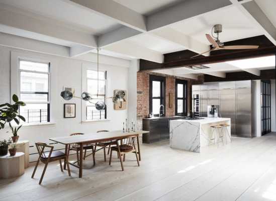 Scandinavian Minimalism Meets the Rough Aesthetics in Tribeca,