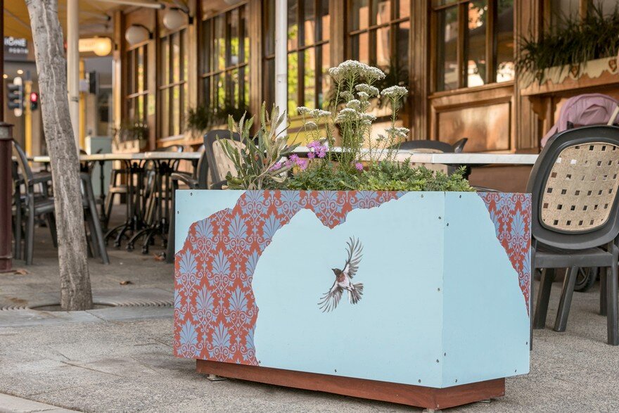 65 Planter Boxes Painted by Australian Artists Have Been Installed in Perth to Revitalize the City 10