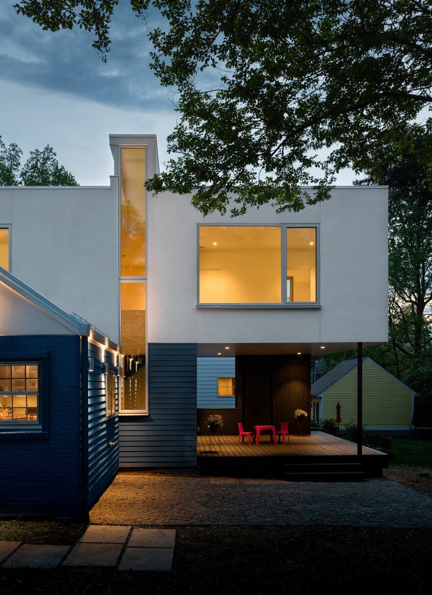 Contemporary Box-Shaped Extension for a Bungalow Home in Maryland 1