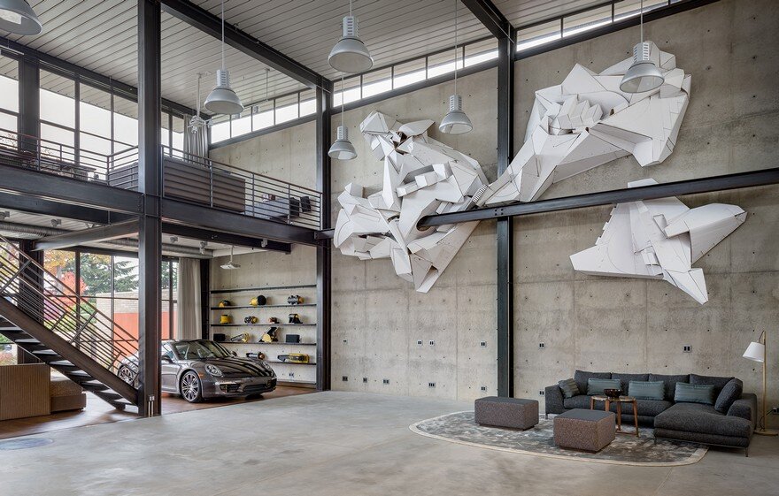 Contemporary Industrial House Features an Expressive Interior of Raw Steel 2