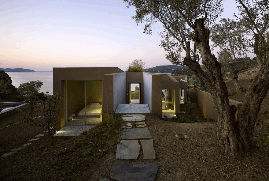 This Greek Vacation Home is Conceived as a Series of Parallel Adjoining Rooms