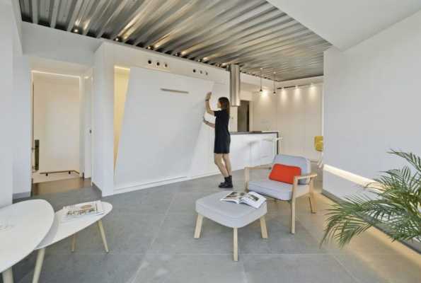 Minimalist Light-Flooded Attic Apartment