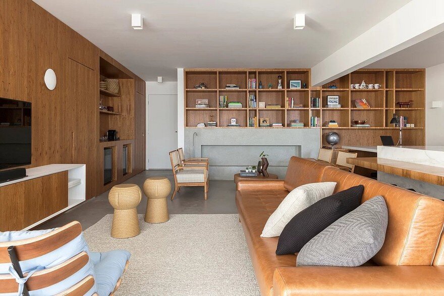 Natural Materials Create a Warm and Peaceful Family Apartment in Sao Paulo