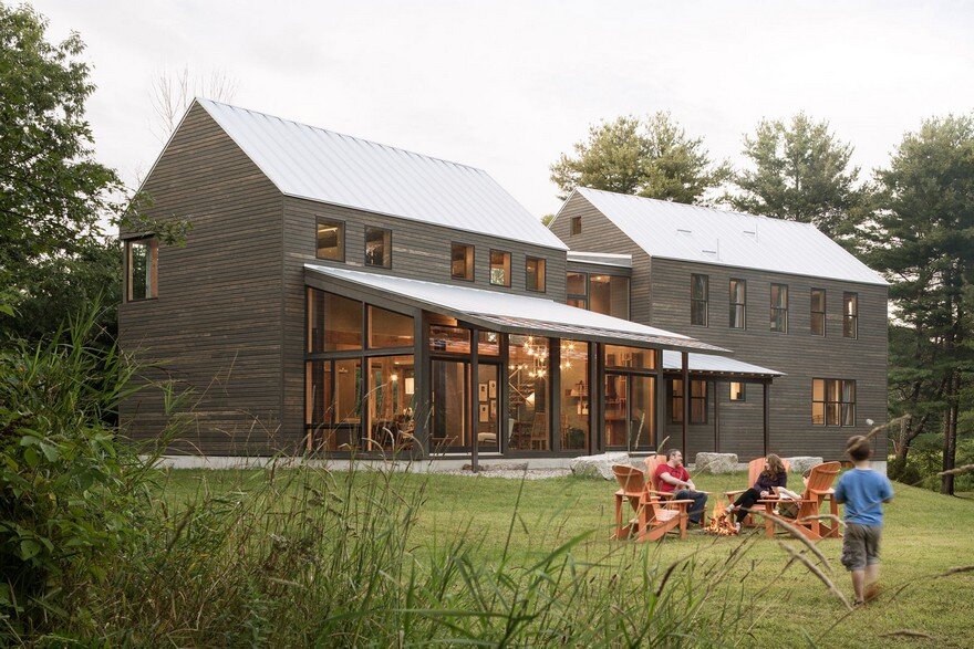 Family Farmhouse Built With Salvaged Materials from an Antique Barn