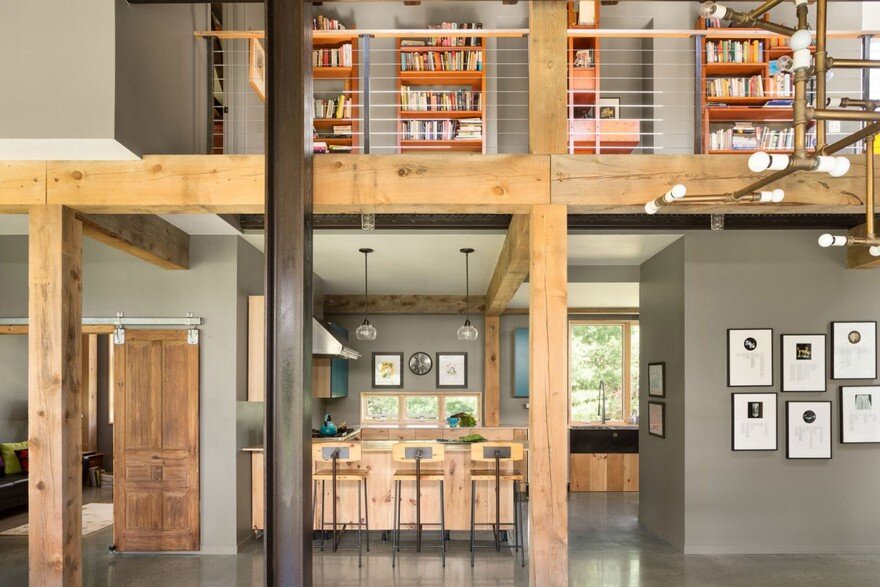 Family Farmhouse Built With Salvaged Materials from an Antique Barn 5