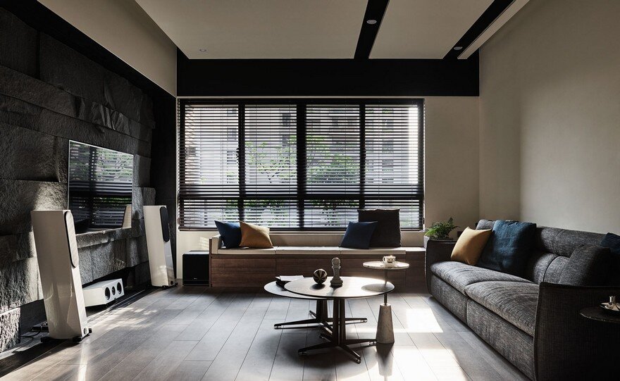 Taichung Apartment Featuring Dark Hues and an Elegant Material Palette 2
