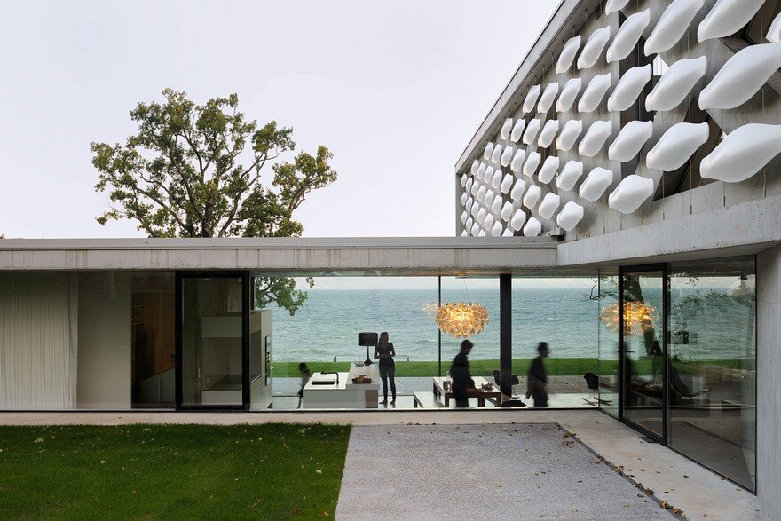 Contemporary Lake House Made Entirely of Raw Concrete 9