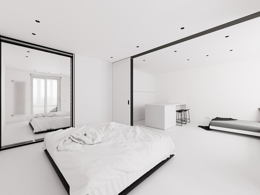 Minimalist Small Apartment in Moscow Designed in White 1