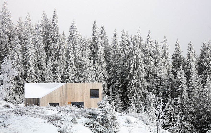 A Cabin House in the Norwegian Forest for a Geologist and His Family 11