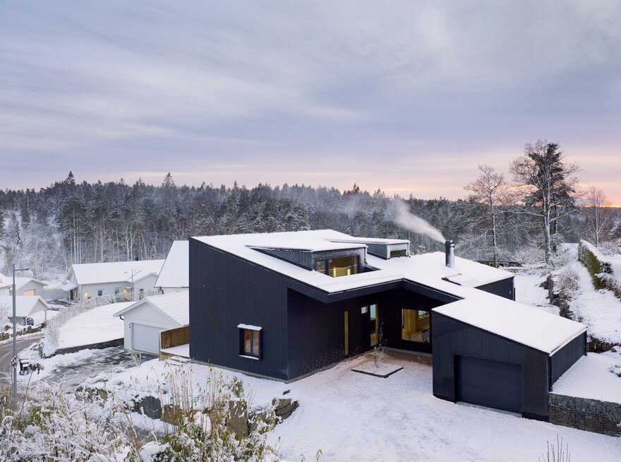 Contemporary Black Wooden House