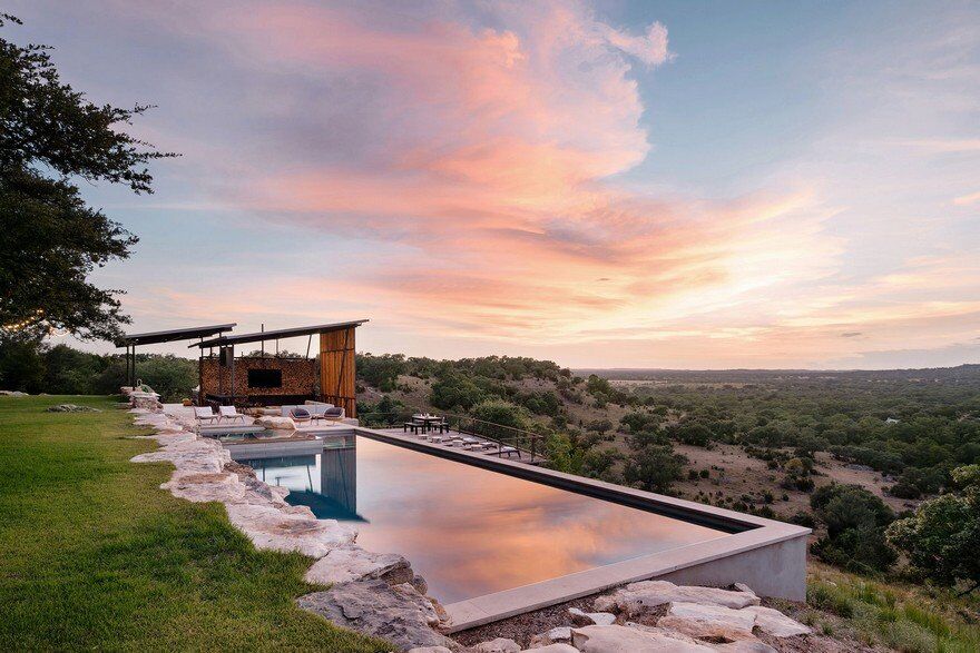 Ranch House and Pool Pavilion in Texas, Drophouse and ROOT Design 13