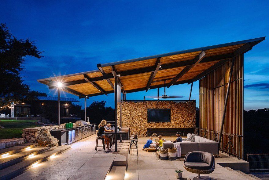 Ranch House and Pool Pavilion in Texas, Drophouse and ROOT Design 12