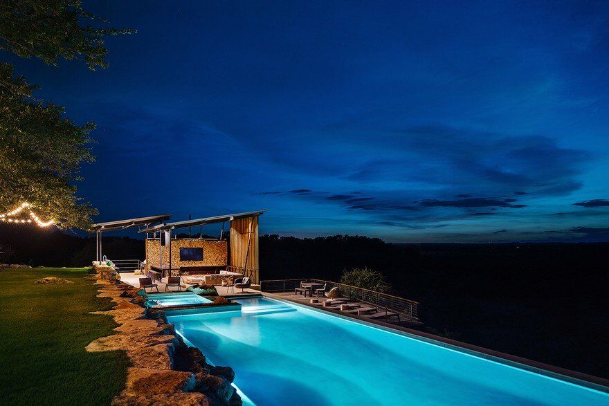 Ranch House and Pool Pavilion in Texas, Drophouse and ROOT Design 14