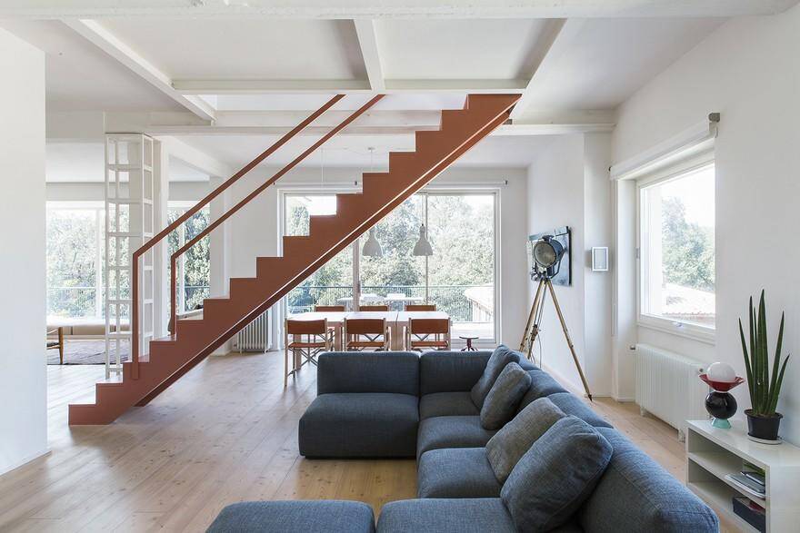 Two-Storey Family Apartment in Rome Exhibiting a Powerful Character 1