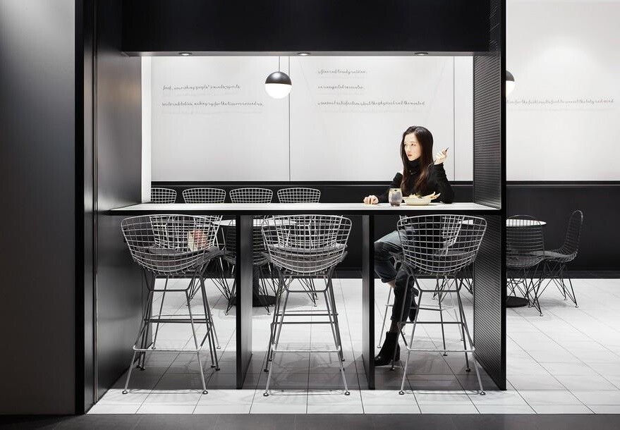 A Minimalist Dining Space Designed by Leaping Creative for Fashion Retail Brand TFD