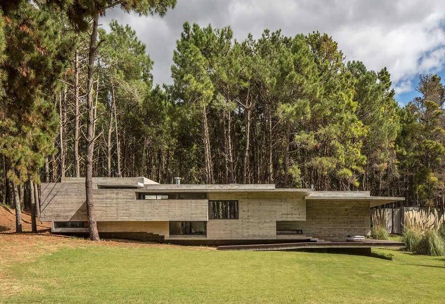 Forest Concrete House by Besonias Almeida Arquitectos