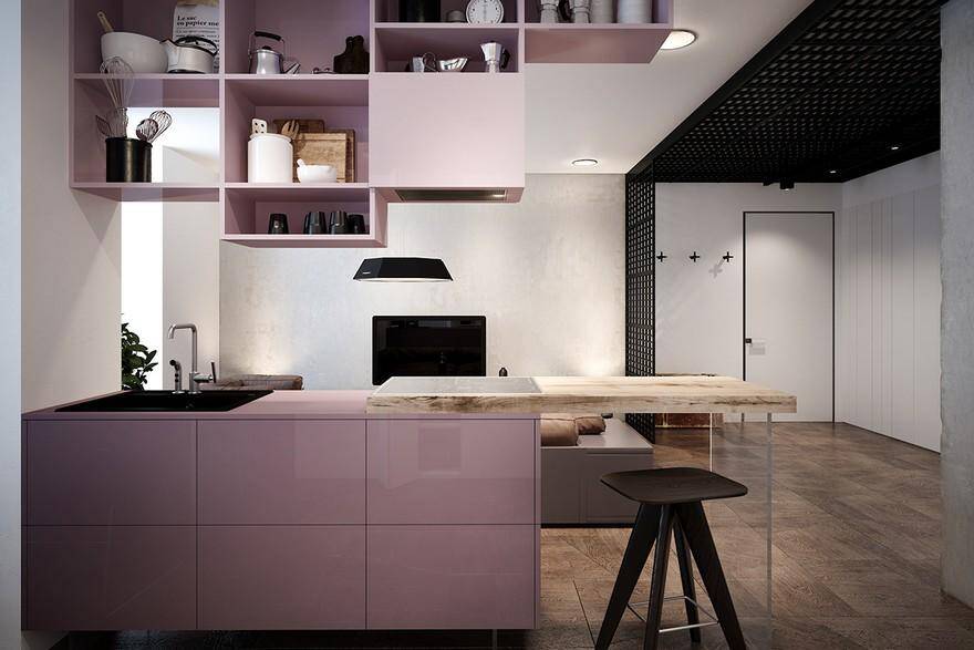 Pink Apartment by Zooi Studio - Different Textures and Unusual Colors 4