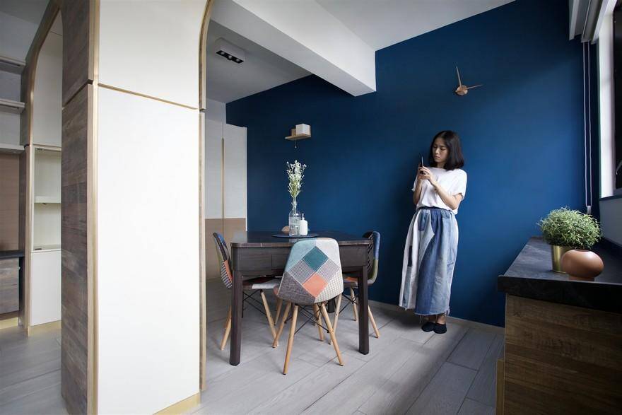 1970s Old Tenement Apartment in Hong Kong Gets a Contemporary Upgrade 3, dinning room