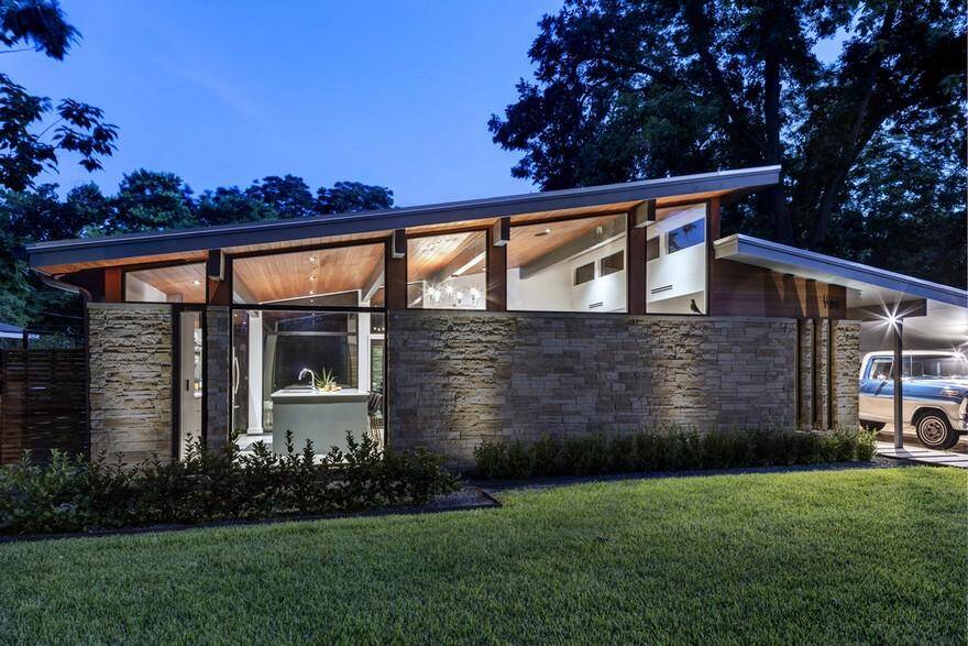 Central Austin House Remodeled in the Spirit of the Original Mid-Century House 15, exterior wall