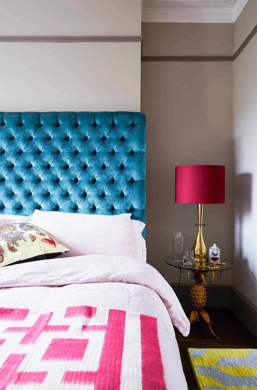 Georgian Terraced House Gets Delicate Restoration with Retro 70s Glamor 8, bedroom