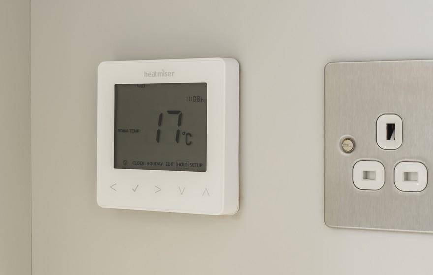 Highgate Hill Townhouse, LLI Design, App Controllable HVAC heating thermostat
