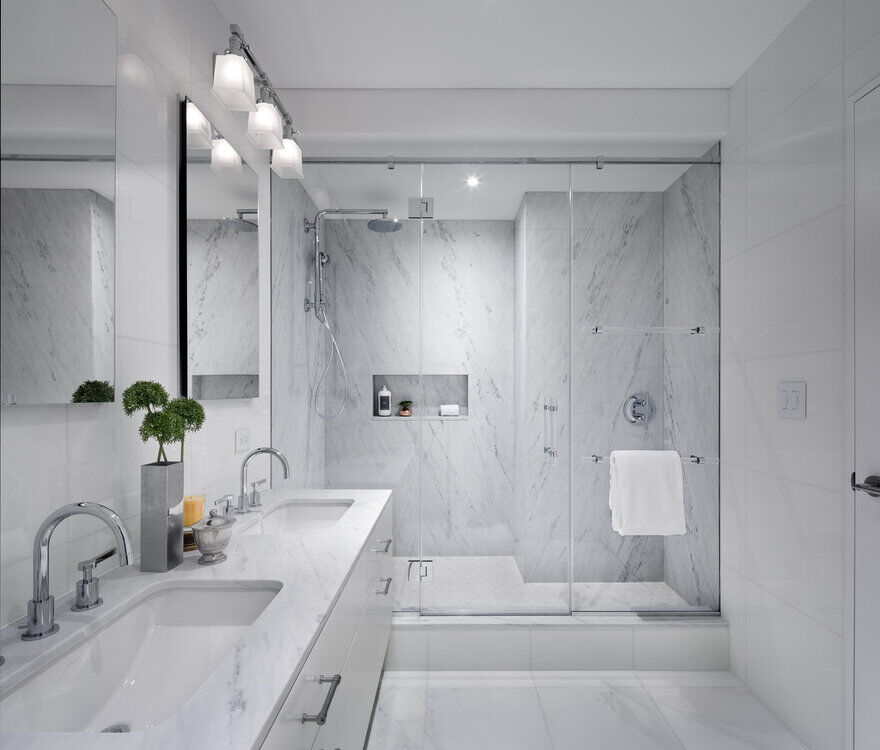 Bathroom, Greenwich Village apartment, Jordan Parnass Digital Architecture
